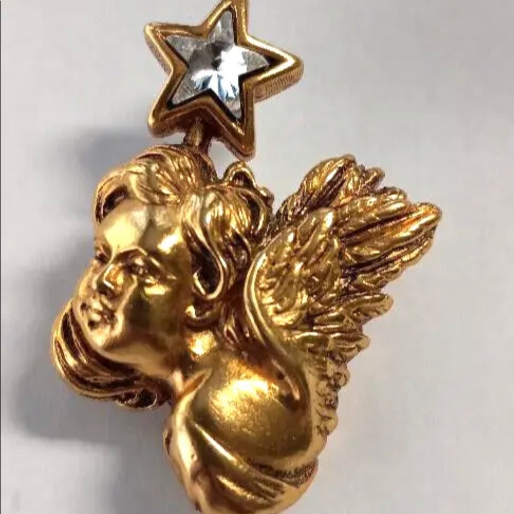 STUNNING!! Jose Maria BARRERA ORIGINAL 1 OF A KIND Brooch Pin 25 kt Gold plate
